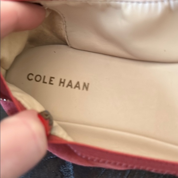 Cole Haan ELBRIDGE Womens Size 8.5 B US Red Suede Leather Cap Toe Ballet Flats - Picture 5 of 12